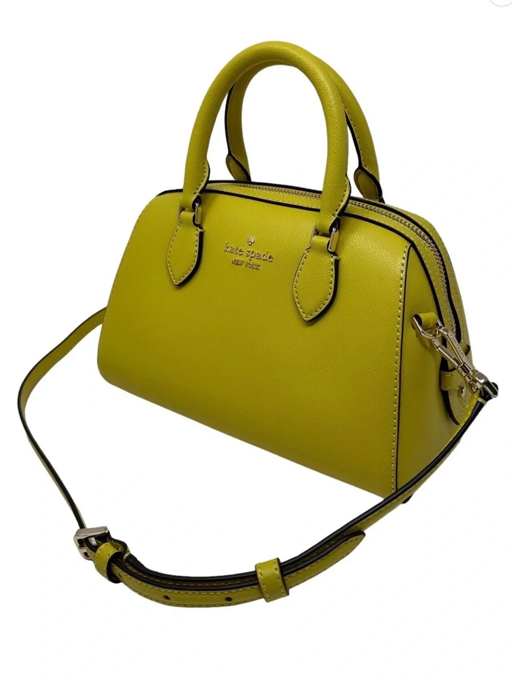 kate spade Yellow Saffiano Leather Dome Satchel